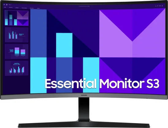 Monitorius Samsung Essential Monitor S3 LS27D390GAUXEN 27" VA 16:9 Curved