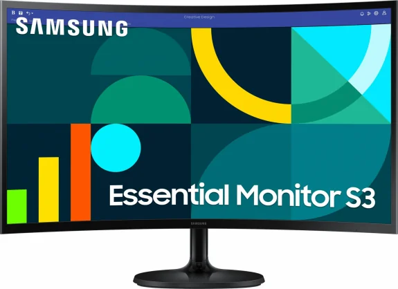 Monitorius Samsung Essential S3 LS27D360GAUXEN 27" VA 16:9 Curved