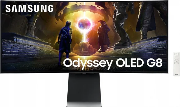 Monitorius Samsung Odyssey G8 LS34DG850SUXDU 34" OLED 21:9 Curved Silver