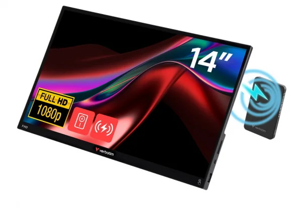 Monitorius Verbatim Portable Touchscreen Monitor Light 14" TFT 16:9