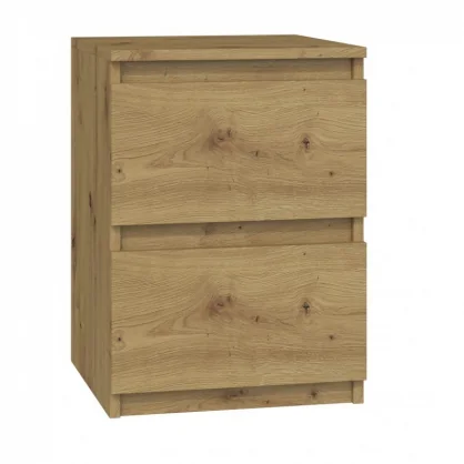 Naktinis staliukas TOP E SHOP Topeshop M2 MALWA STOLIK NOCNY 2 SZUFLADY ARTISAN