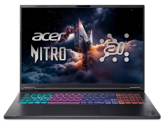 Nešiojamas kompiuteris Acer Nitro 18 AI AN18-61 18 165hz 365 32GB 1SSD RTX5060 EN DOS Black