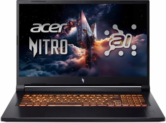 Nešiojamas kompiuteris Acer Nitro V 17 AI ANV17-41 17.3 144hz 240 16GB 512SSD RTX5060 EN DOS Black