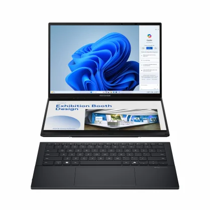 Nešiojamas kompiuteris Asus ZenBook Duo UX8406CA-QL358X 14 OLED 255H 16GB 1SSD EN W11Pro Black