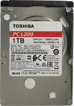 Nešiojamojo kompiuterio kietasis diskas (HDD) Toshiba 1TB L200 SATA III