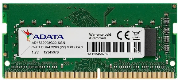 Operatyvioji atmintis Adata Premier 8GB DDR4 3200MHz SO-DIMM AD4S32008G22-SGN