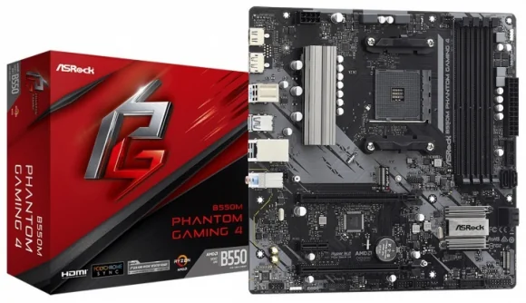 Pagrindinė plokštė Asrock B550M Phantom Gaming 4