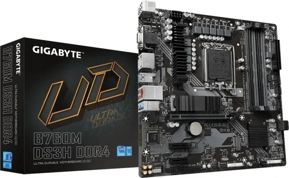 Pagrindinė plokštė Gigabyte B760M DS3H DDR4