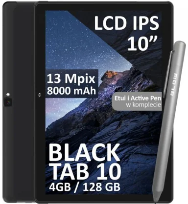 Planšetinis kompiuteris Blow Black TAB10 10" 4GB 128GB 4G LTE