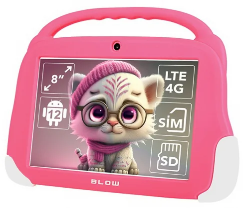 Planšetinis kompiuteris Blow KidsTAB8 8" 4GB 64GB 4G Pink