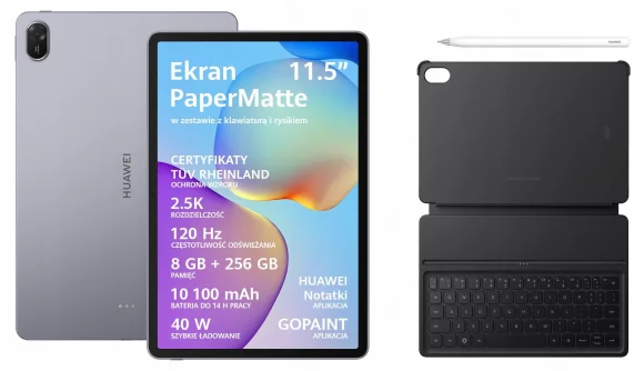 Planšetinis kompiuteris Huawei MatePad 11.5" 2025 8GB 256GB Gray + Stylus + Keyboard