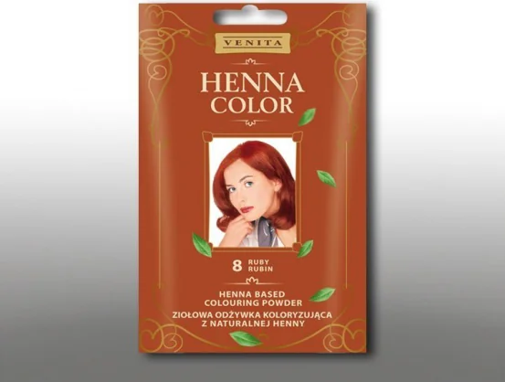 Plaukų dažai Venita Venita Ziołowa odżywka koloryzująca Henna Color 30g 8 rubin