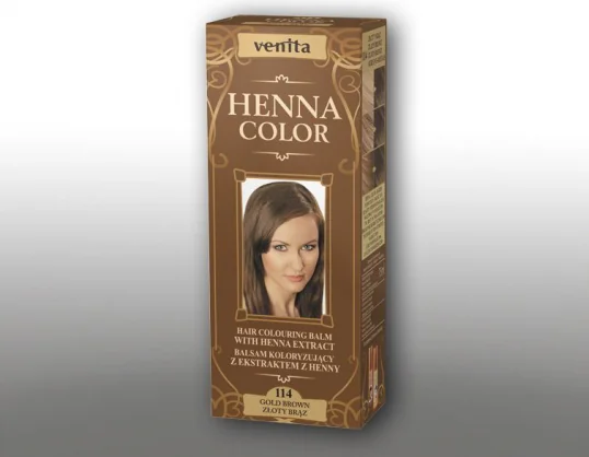 Plaukų dažai Venita Venita Ziołowe Balsamy Henna Color 114 Złoty brąz 75ml