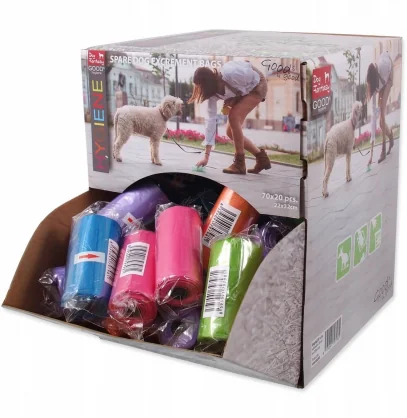 Priedas Placek Dog Fantasy Display 20 bags Roll Mix Colors 1pcs