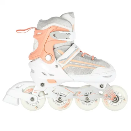 Riedučiai NILS Extreme NILS EXTREME NH18190 2IN1 INLINE SKATES WHITE/ PINK SIZE. M (34-38) WIT