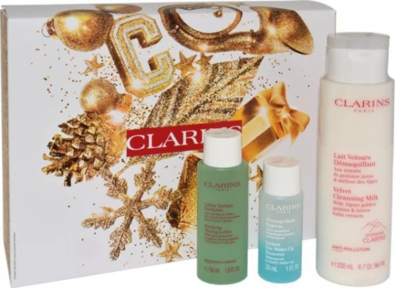 Rinkinys Clarins Clarins CLARINS SET (VELVET CLEANSING MILK 200ML + INSTANT EYE MAKE-U