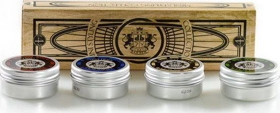 Rinkinys Dear Barber Dear Barber Mini Styling Collection mini zestaw pomad do włosów Fibre