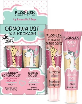 Rinkinys Floslek Floslek Floslek Lip Care Vege Lip Renewal Kit (Lip Scrub Nastroj