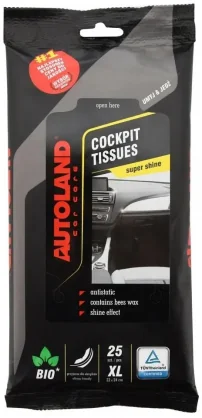 Salono priežiūros priemonė AUTOLAND Dashboard wipes shine 15089095 25pcs