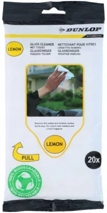 Salono priežiūros priemonė Dunlop Cockpit Wipes Lemon 20pcs