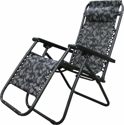 Šezlongas BESK 9059869 Lounge Chair 177x61x110cm Grey