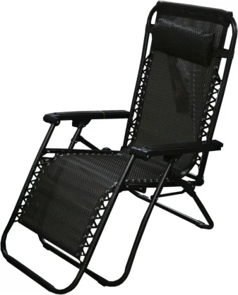 Šezlongas BESK 9073964 Lounge Chair 177x61x110cm Black