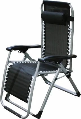 Šezlongas BESK 9089248 Relaxation Black