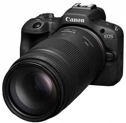 Sisteminis fotoaparatas Canon EOS R100 + RF-S 18-45mm + RF 75-300mm Black