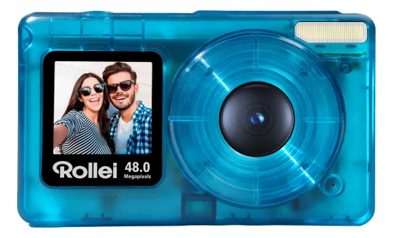 Skaitmeninis fotoaparatas Rollei Compactline Pocket Transparent Blue