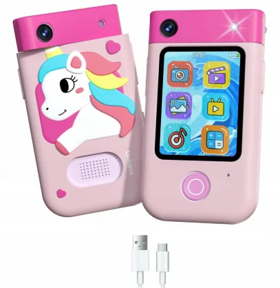 Skaitmeninis fotoaparatas Xrec Digital Camera 48mp BLS-I9 Pink Unicorn