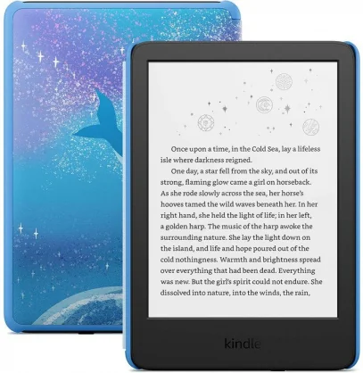 Skaityklė Amazon Kindle Kids 6 16GB Space Whale Blue
