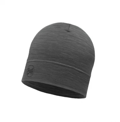 Skrybėlę Buff BUFF MERINO LIGHTWEIGHT BEANIE SOLID GREY onesize cap Standard