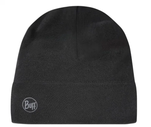 Skrybėlę Buff BUFF MERINO MIDWEIGHT BEANIE SOLID BLACK Cap.
