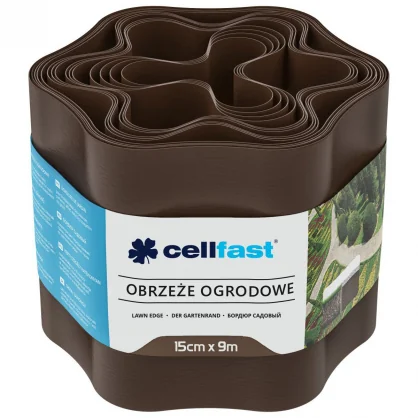 Sodo dekorai Cellfast Cellfast Obrzeże ogrodowe brąz 15cm x 9m 30-012