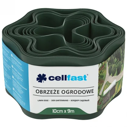 Sodo dekorai Cellfast Cellfast Obrzeże ogrodowe ciemna zieleń 10cm x 9m 30-021