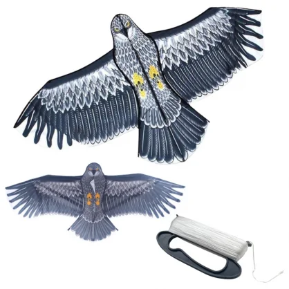 Sodo dekorai LEAN Toys Eagle Bird-Shaped Kite with Rope Handle 150 x 70cm