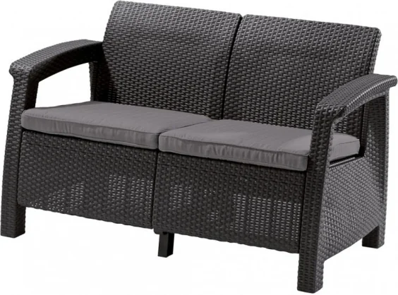 Sodo sofa Keter Corfu Love Seat Grey