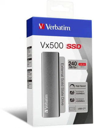SSD diskas Verbatim Vx500 240GB išorinis sidabrinis 47442