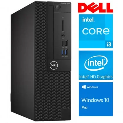 Stacionarus kompiuteris Dell 3050 SFF i3-7100 16GB 512SSD M.2 NVME+2TB WIN10Pro ReNew