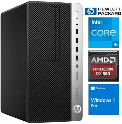Stacionarus kompiuteris HP ProDesk 600 G4 MT i5-8400 16GB 512SSD M.2 NVME RX560 4GB W11Pro ReNew