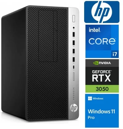 Stacionarus kompiuteris HP ProDesk 600 G4 MT i7-8700 32GB 1SSD M.2 NVME RTX3050 6GB W11Pro ReNew