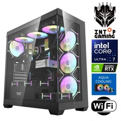 Stacionarus kompiuteris INTOP AQUA Ultra 7 270K Plus 64GB 1TB SSD RTX5070 12GB WiFi no-OS DSB