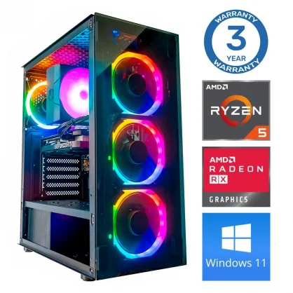 Stacionarus kompiuteris INTOP Ryzen 5 5500 16GB 1 TB SSD+2TB RX580 8GB W11Home
