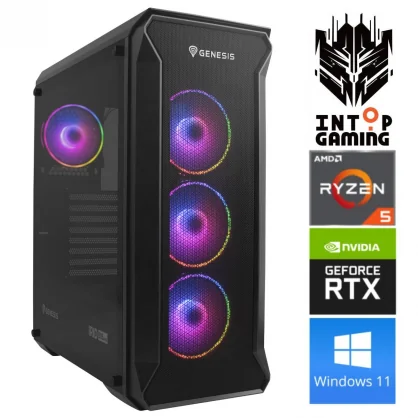 Stacionarus kompiuteris INTOP Ryzen 5 5500 16GB 250SSD RTX5060 8GB WIN11 ARG
