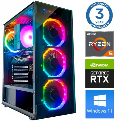 Stacionarus kompiuteris INTOP Ryzen 5 5500 16GB 500SSD M.2 NVME RTX3050 8GB W11 Fornax 1500RGB