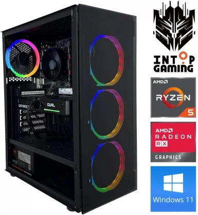 Stacionarus kompiuteris INTOP Ryzen 5 5500 16GB 500SSD RX580 8GB W11 Bronze Fornax 1500RGB