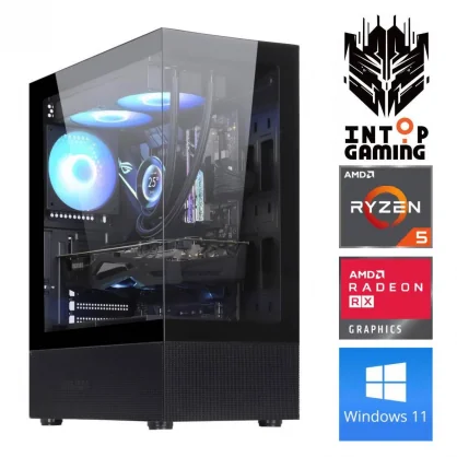 Stacionarus kompiuteris INTOP Ryzen 5 5500 16GB 500SSD RX580 8GB WIN11 DK