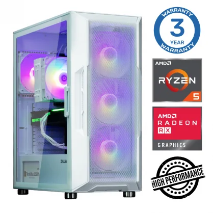 Stacionarus kompiuteris INTOP Ryzen 5 5500 32GB 1TB SSD M.2 NVME RX580 8GB no-OS White