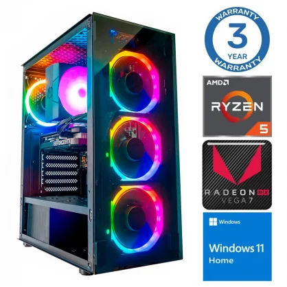 Stacionarus kompiuteris INTOP Ryzen 5 5600GT 16GB 1TB SSD Radeon RX Vega 7 W11Home