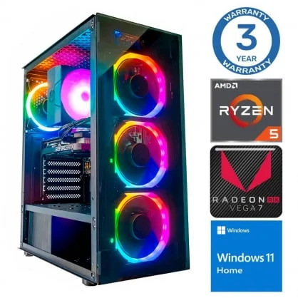 Stacionarus kompiuteris INTOP Ryzen 5 5600GT 8GB 250SSD Radeon RX Vega 7 W11Home